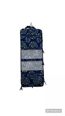 Vera Bradley Hanging Travel Makeup Organizer In  Indigo Pop  Retired Pattern • $30