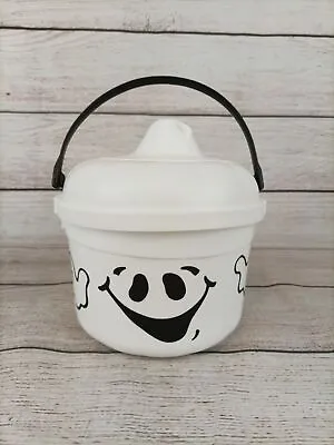 Vintage 1991 Mcdonalds Ghost Halloween Bucket Candy Pail Happy Meal Container • $19.95