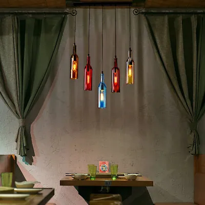 $35.10 • Buy Hanging Wine Bottle Chandelier Pendant Lamp Ceiling Light Fixture Bar Kitchen