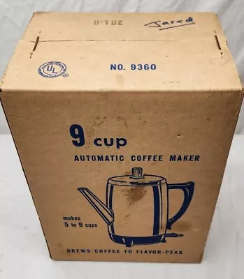 Vintage West Bend 9360 9 Cup Coffee Maker • $34.99