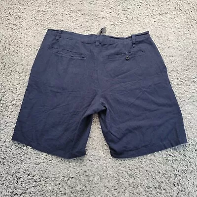 Maui And Sons Shorts Men 38 Blue Flat Front Summer Lounge Chino Casual Preppy • $19.99