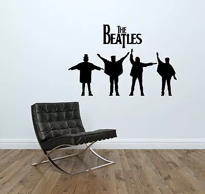 The Beatles Logo Wall Decal Music Band Group Wall Art Vinyl Mural Sticker • $10.95