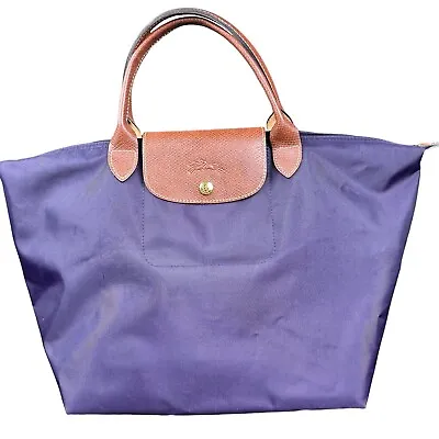 Longchamp Le Pliage Plum Small Top Handle Folding Tote Bag • $49