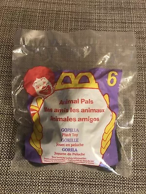 NEW! ~ McDonalds ~ 1997 Animal Pals #6 ~ GORILLA ~ Factory Sealed Bag • $4.20