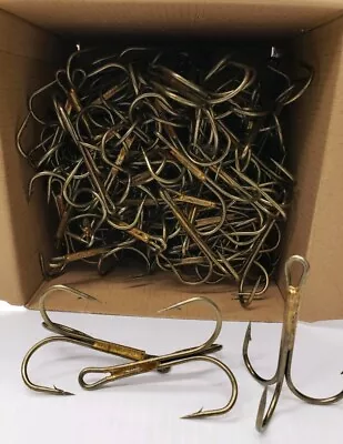 Treble Hooks 7/0 Box Of 36 Bronze. Quality. Snagging Gators Trolling Etc; • $28.99