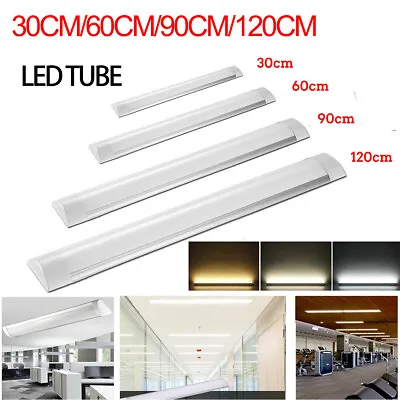 LED Batten Tube Light Fluorescent Strip Lights Garage Workshop Ceiling Panel • £7.49