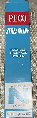 N Scale PECO Streamline SL-388X Large Radius Right Hand Switch Track NIB • $18