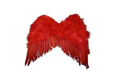 Child Mini Cupid Red Angel Devil Feather Wings Valentines Costume Accessory • $14.99