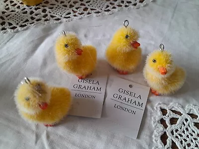 Cute Easter Chick Hanging Decoration Gisela Graham X4 Chick Hanger Spring  • £3