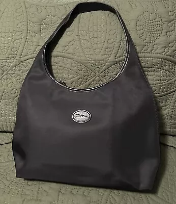 LONGCHAMP Black Nylon Hobo Bag - Pre-owned • $95