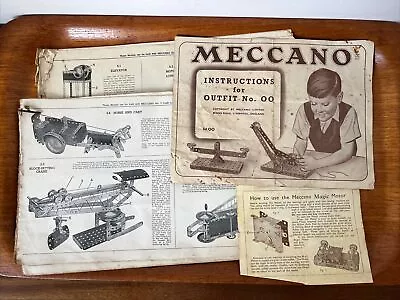Vintage Meccano Leaflets / Instructions - Outfit 00 2 3 4 6 7 • £4.50