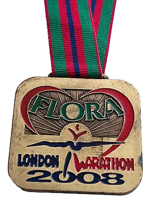 Vintage Flora London Marathon 2008 Finishers Medal With Ribbon • £31.50