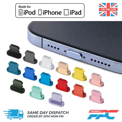 For IPhone 14 13 12 11 XS X XR X 8 7 6 - Charging Port Anti Dust Plug Cover Cap • £2.35