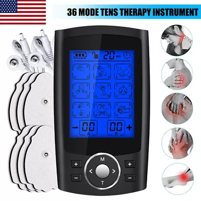 36 Modes Tens Unit Muscle Therapy Pain Relief Stimulator Machine Pulse Massager • $26.99