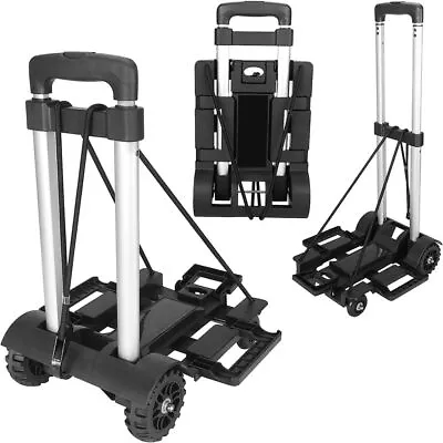 70kg Heavy Duty Sack Truck Folding Portable Hand Truck Hand Industrial Trolley • £16.89