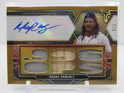 Manny Ramirez 2022 Topps Triple Threads Triple Relic Autograph Auto! #5/9! Ssp! • $160.55