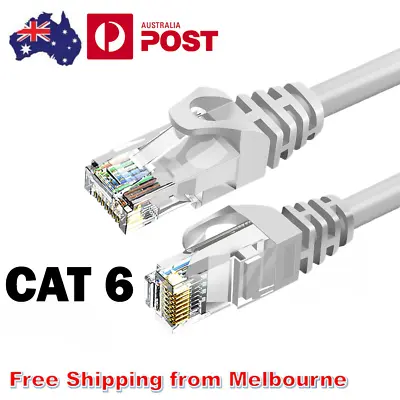 $4.95 • Buy Fast  CAT6 Ethernet Cable Network LAN Cord Patch Data Internet Lead RJ45