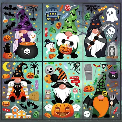Halloween Window Clings Stickers Halloween Window Decorations 6 Sheets Double • £7.98