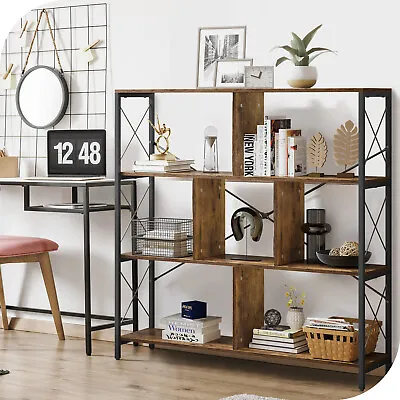 7 Cube Storage Organizer Wood Bookcase Bookshelf Freestanding Display Cabinet • $102.99