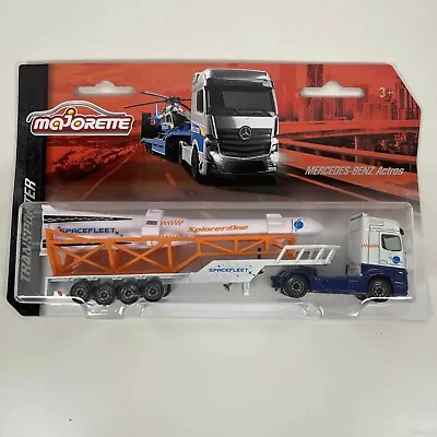 Majorette - Transporter - Mercedes-Benz Actros - Spacefleet With Rocket • $12.43