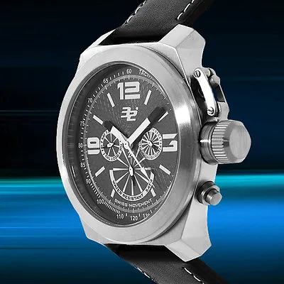 32 Degree  MENS Swiss Made Multi-Function Movement Day/Date / Soft Leather Strap • $156.39
