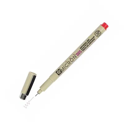 XSDK005-19 Sakura Pigma Micron 005 Marker Pen 0.20mm Tip Red Pack Of 1 • $8.63