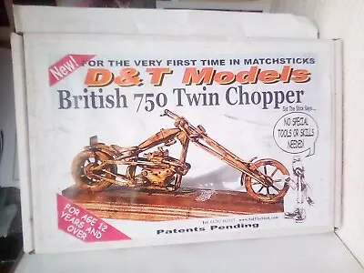 D & T Models British 750 Twin Chopper Matchstick Model Kit • £9.99