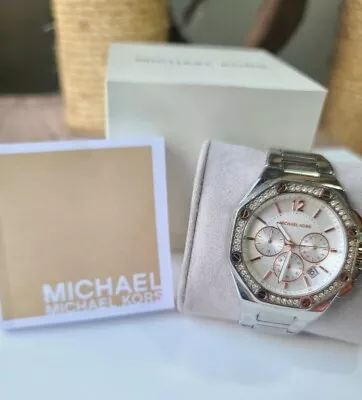 Michael Kors MK-5504 Knox Stainless Chronograph Silver And Rose Gold Watch • $125