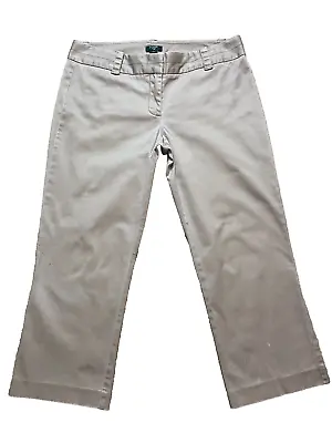J. Crew City Fit Tan Beige Twill Khaki Chino Capri Crop Stretch Pants 8 X 23  • $9.99