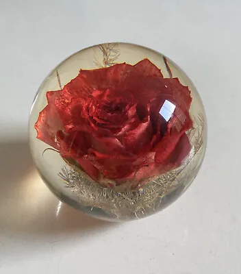 £12 • Buy Vintage Hafod Grange The Original Collection Small Rose Paperweight 1993 