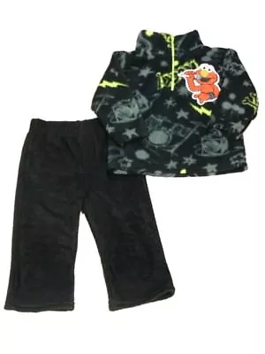 Sesame Street Elmo Infant & Toddler Boys Black Fleece Jacket & Sweatpants 12m • $24.99