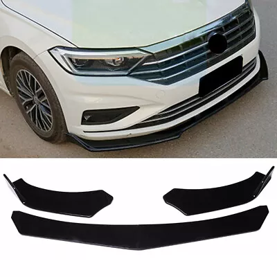 Fit For VW Jetta Sedan 2019-2021 Black Front Bumper Lip Spoiler Splitter Wing • $59.29