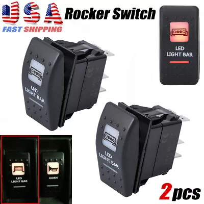 2X LED LIGHT BAR Marine Rocker Switch ORG For CAN AM Maverick Commander Defender • $12.99