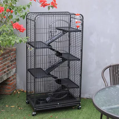 Large Rat Ferret Chinchilla Cage 132cm 5 - Level Platform With Detachable Stand • £89.95