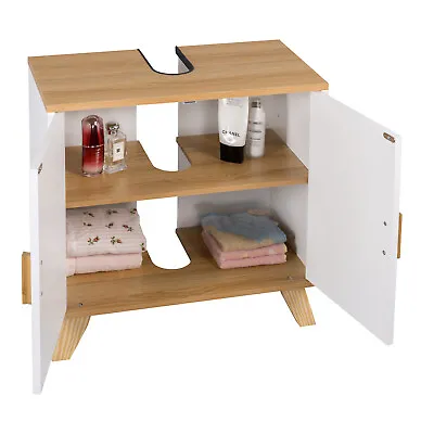 £39.99 • Buy Bathroom Under Sink Cabinet Basin Storage Cupboard With Shelves Vanity Furniture