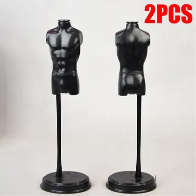 2X 1/6 Mini Male Torso Body Form Doll Mannequin Garment Display Rack Bust Model • $14.58