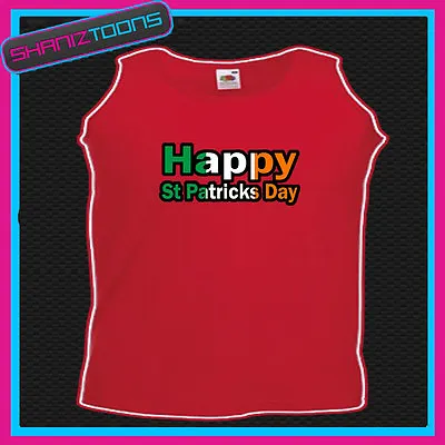 $12.06 • Buy Irish Ireland Happy St Patricks Day Flag Emblem Unisex Vest Top 