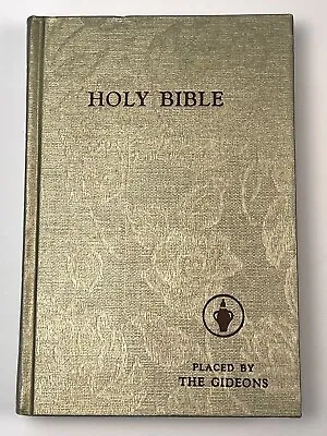 The Holy Bible KJV (1961 Gideons Crystalyte Gold Hardcover) Rare HTF EUC • $24.99