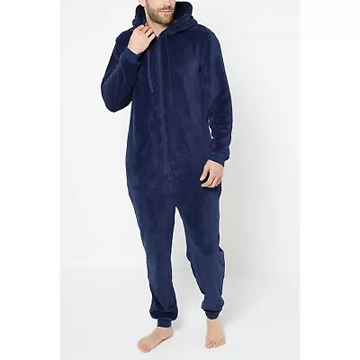 Studio Mens Hooded Fleece One Piece Loungewear • £14.99