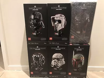 LEGO Star Wars Helmets 75305/75343/75276/75274/75277/75304 Set Of 6 (BRAND NEW) • $1700