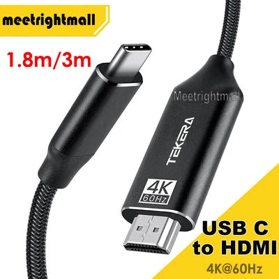$33.20 • Buy USB C To HDMI 2.0 Cable USB 3.1 Type C To HDMI 4K 60Hz For Macbook Chromebook