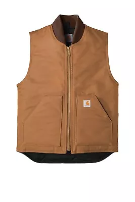 Mens Carhartt Arctic Quilt Lined Duck Vest CTV01  Brown 2XL • $59