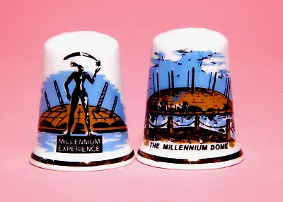 £2.99 • Buy Millennium Dome  Set Of 2 China Thimbles  B/52