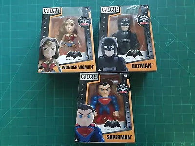 Jada Toys Metal Figs Die Cast Superman Wonder Woman And Batman M5 M6 M7 • £15