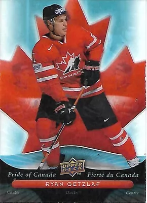 Ryan Getzlaf - 2009-10 McDonald's Upper Deck Pride Of Canada Insert - Card #PC7 • $3.63