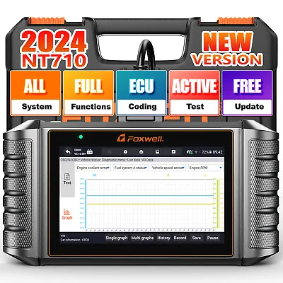 FOXWELL NT710 For Chrysler Bidirectional OBD2 Scanner Diagnostic ECU Coding DPF • $349