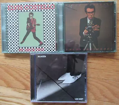 3 CD Lot PUNK NEW WAVE Elvis Costello Joe Jackson • $8.99