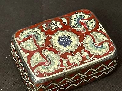 £99 • Buy Stunning Antique Silver And Enamel Snuff Box. Possibly Indian