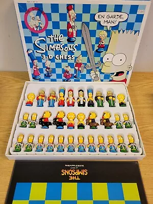 Vintage 1990's Simpsons 3D Chess Set Game 32 Pieces Box Board - Complete • $29.99