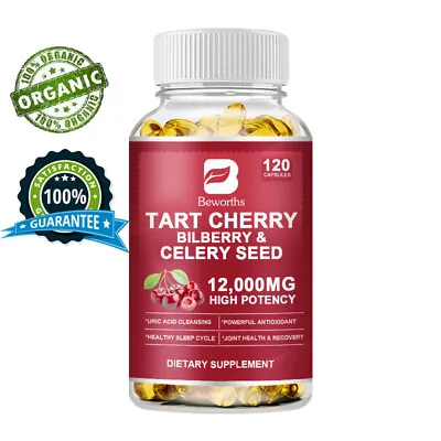 $11.29 • Buy Tart Cherry Extract 120 Veggie Caps 12000mg Strength 10:1 Extract Uric Acid